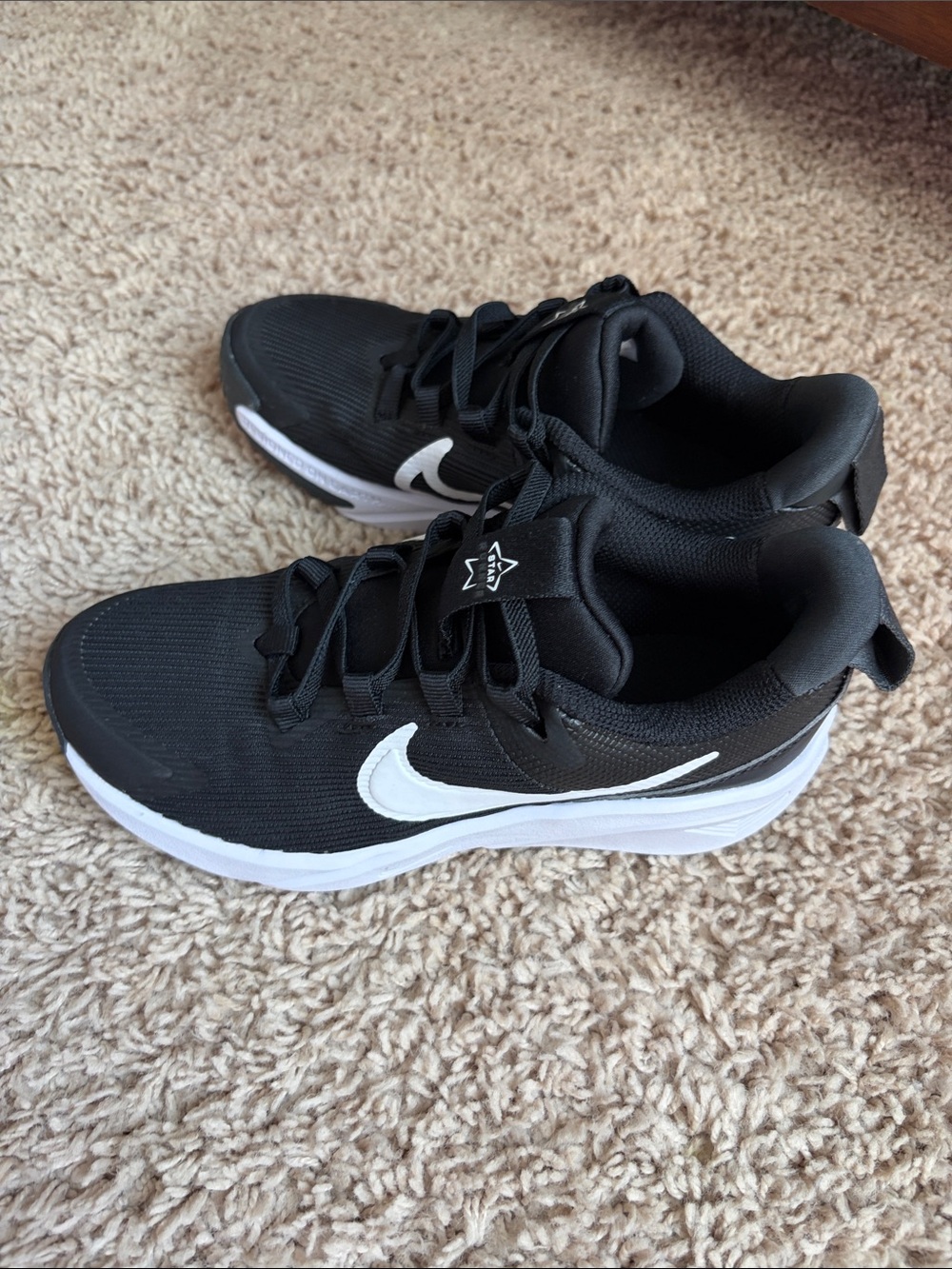 Nike Black and White Kids Athletic Sneakers
